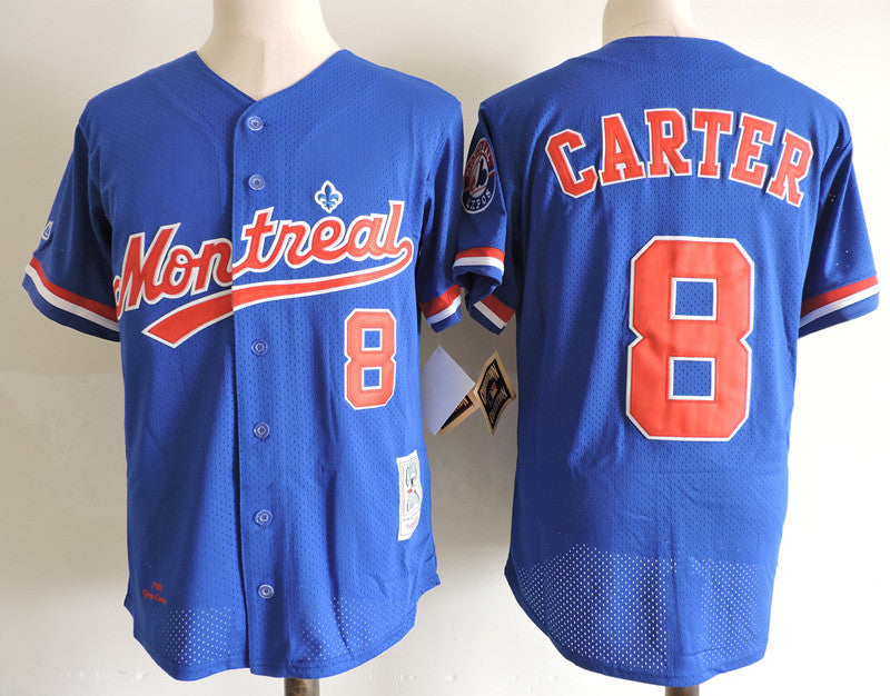 Gary Carter Washington Nationals blue Cooperstown jersey