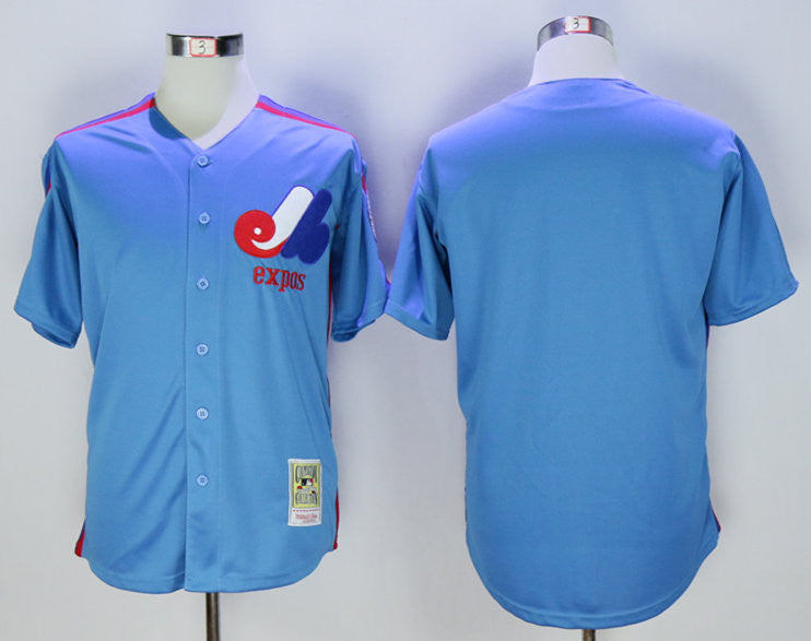 Custom Washington Nationals blue Throwback jersey