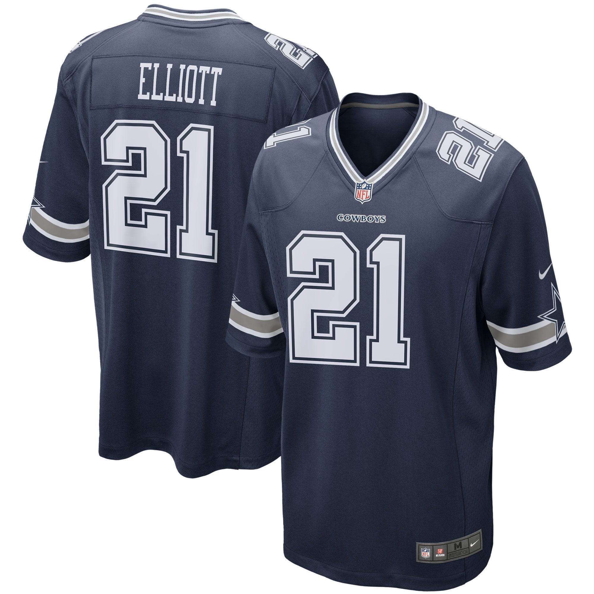 Ezekiel Elliott Dallas Cowboys navy Game jersey