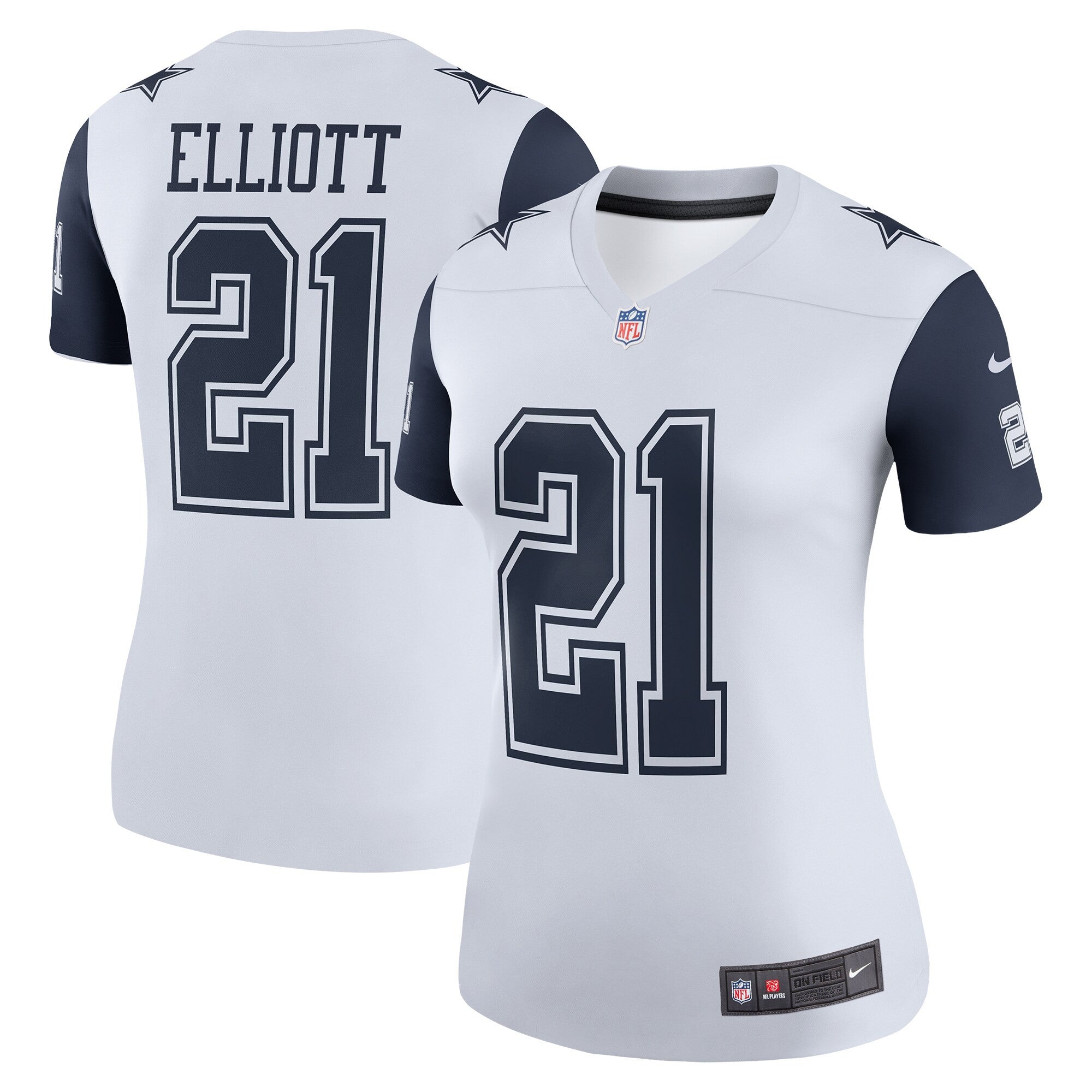 Ezekiel Elliott Dallas Cowboys white Color Rush jersey