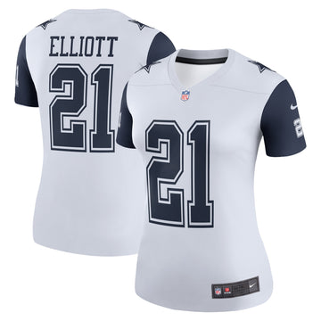 Ezekiel Elliott Dallas Cowboys white Color Rush jersey