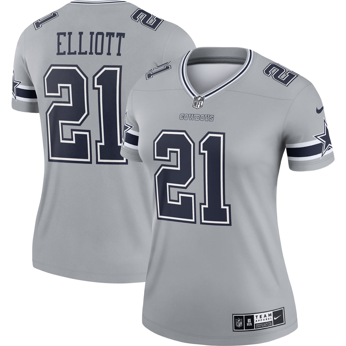 Ezekiel Elliott Dallas Cowboys gray Inverted Legend jersey