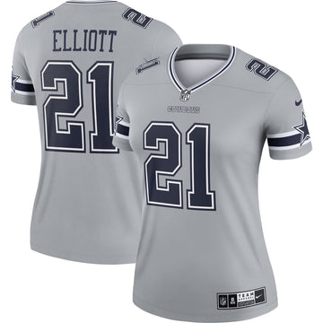Ezekiel Elliott Dallas Cowboys gray Inverted Legend jersey