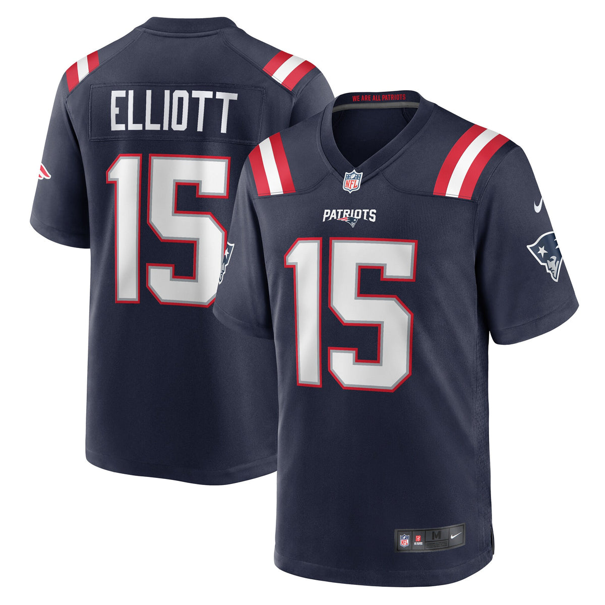 Ezekiel Elliott New England Patriots navy Game jersey