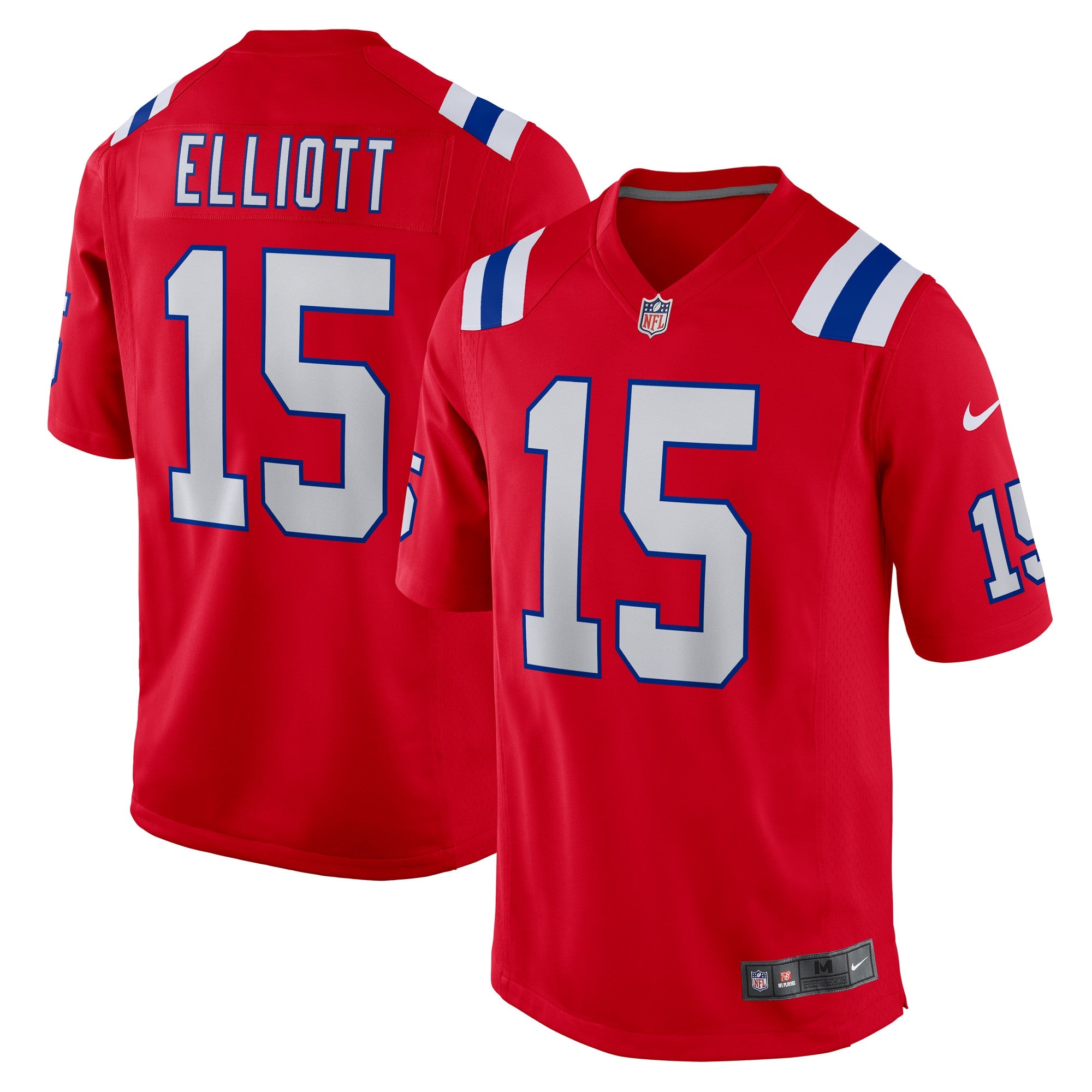 Ezekiel Elliott Male Adult New England Patriots red Game jersey