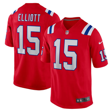 Ezekiel Elliott Male Adult New England Patriots red Game jersey
