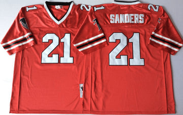Deion Sanders Atlanta Falcons red Throwback jersey