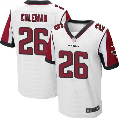 Tevin Coleman Atlanta Falcons white Elite jersey