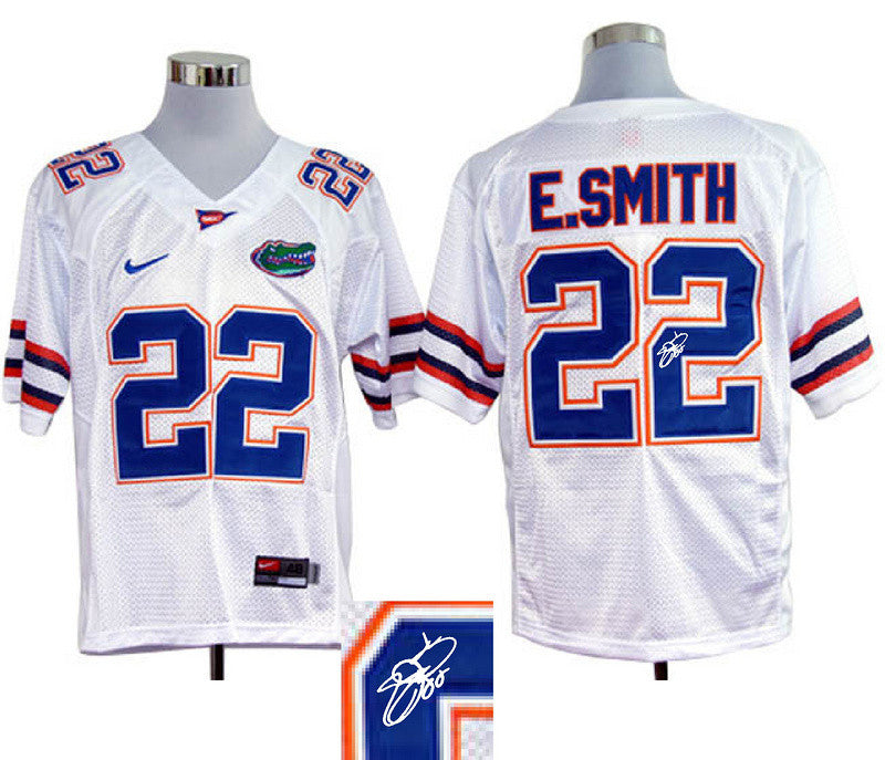 E.Smith Florida Gators white jersey