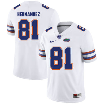 Aaron Hernandez Florida Gators white jersey