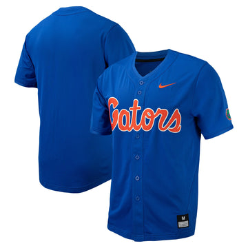 Full-button Florida Gators royal jersey