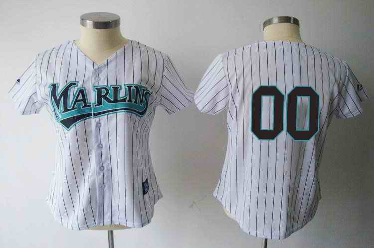 Blank White Miami Marlins black jersey
