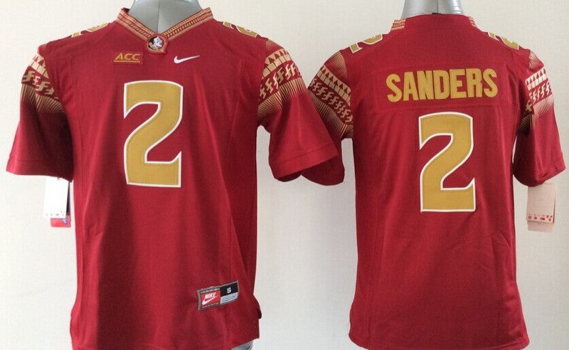 Sanders Florida State Seminoles red jersey