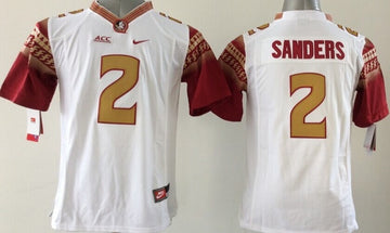 Sanders Florida State Seminoles white jersey