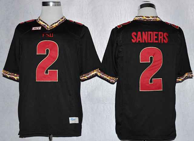 Fsu Deion Sanders Florida State Seminoles black jersey