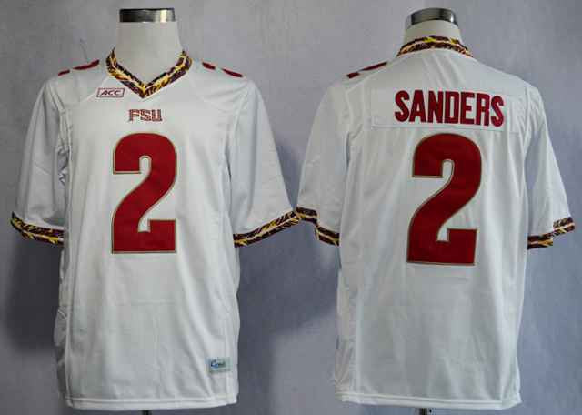 Fsu Deion Sanders Florida State Seminoles white jersey