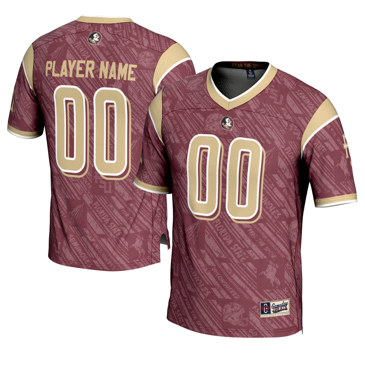 Highlight Print Garnet Florida State Seminoles jersey