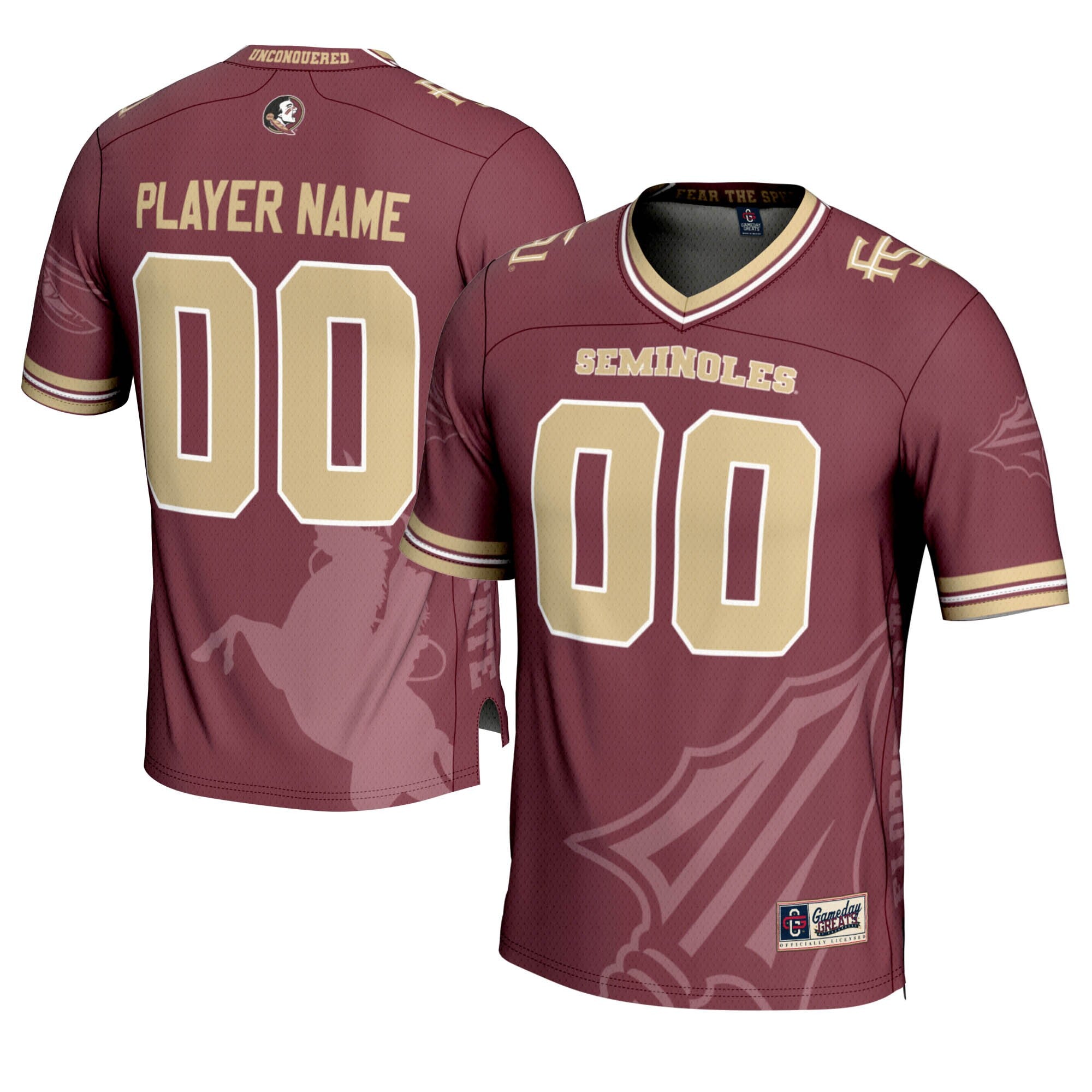 Print Garnet Florida State Seminoles jersey