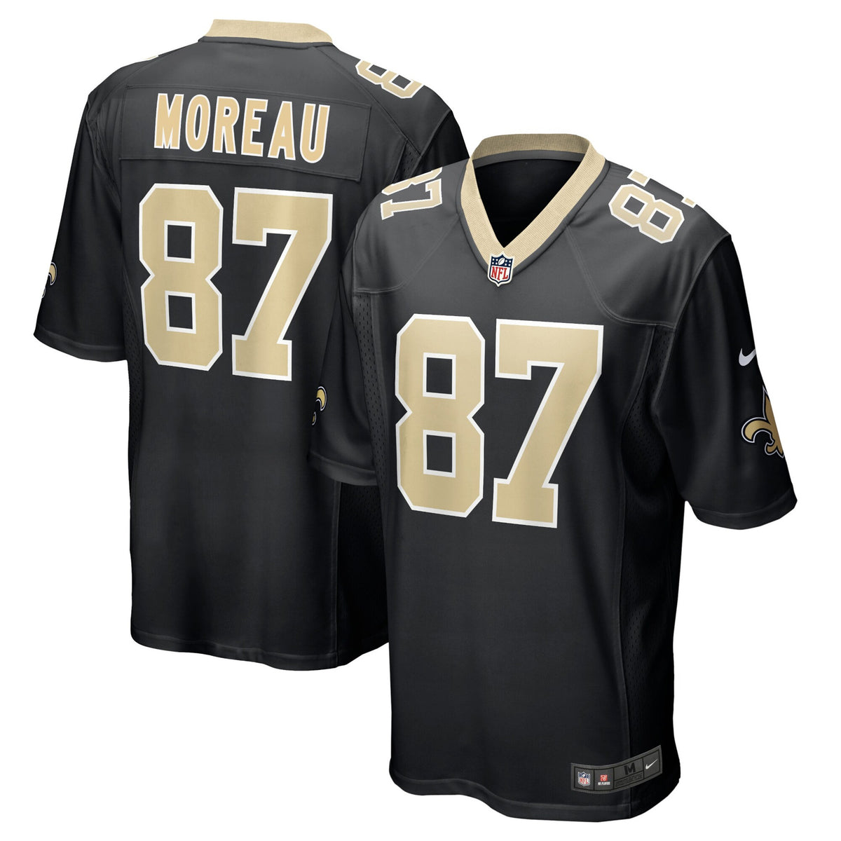 Foster Moreau New Orleans Saints black jersey