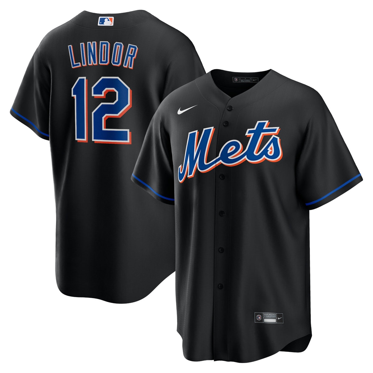 Francisco Lindor New York Mets black Alternate jersey