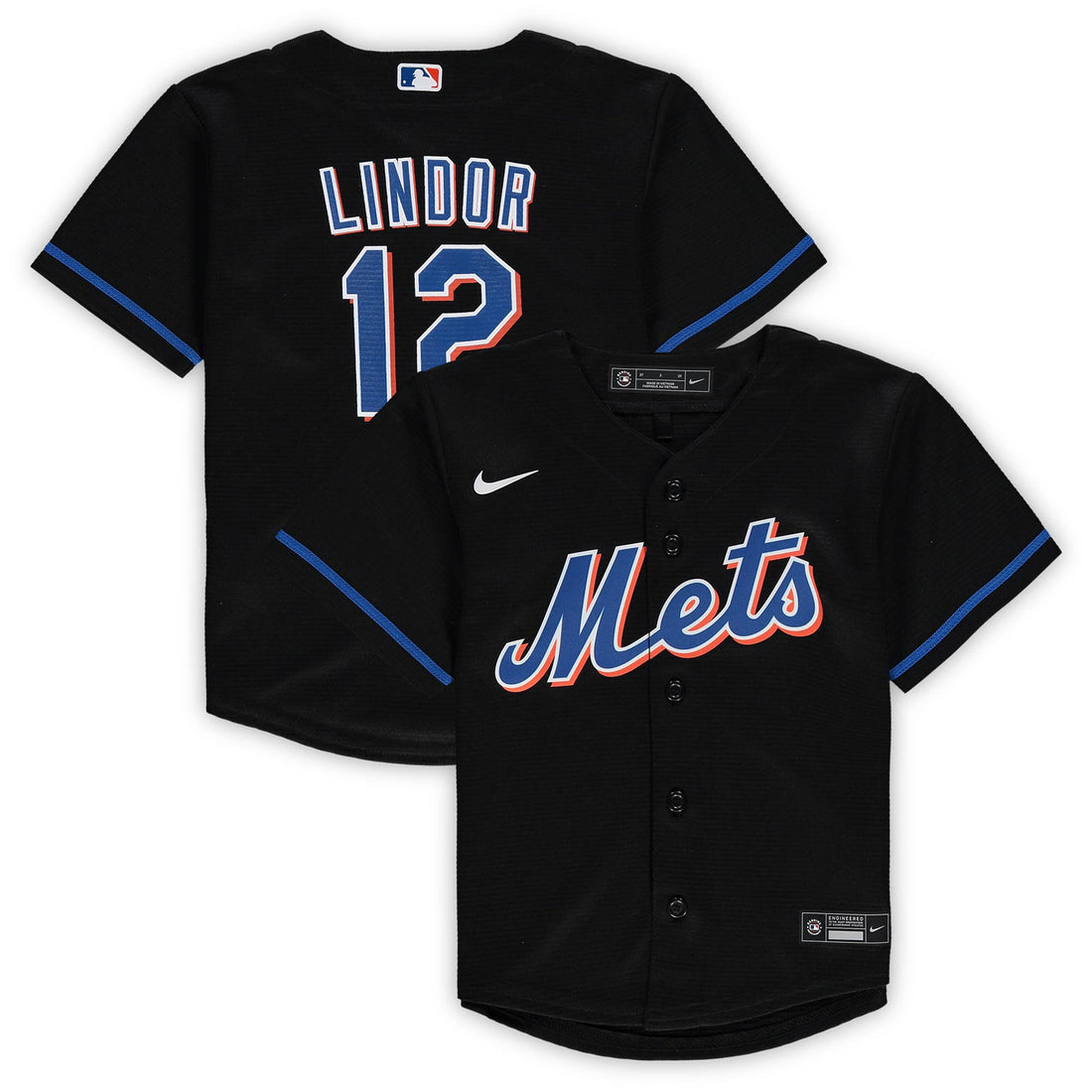 Francisco Lindor New York Mets black Alternate jersey