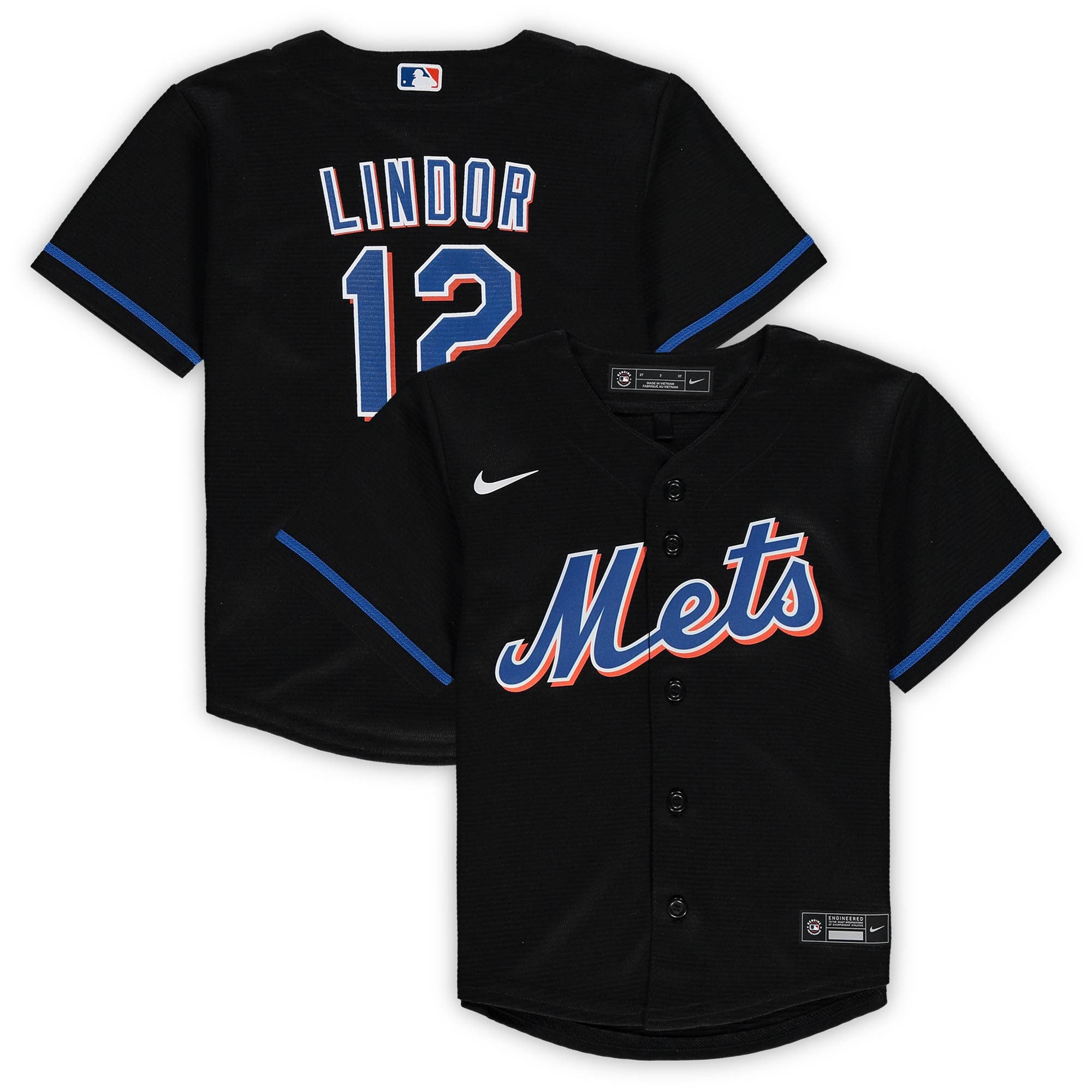 Francisco Lindor New York Mets black Alternate jersey
