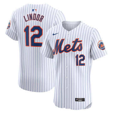 Francisco Lindor New York Mets white Elite jersey