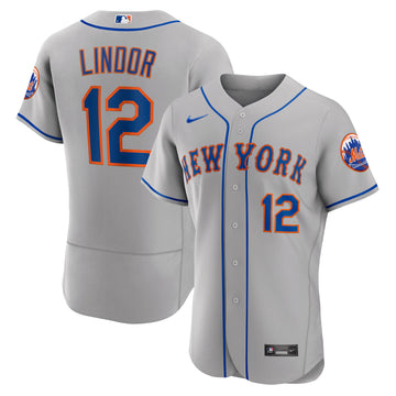 Francisco Lindor New York Mets gray Road jersey