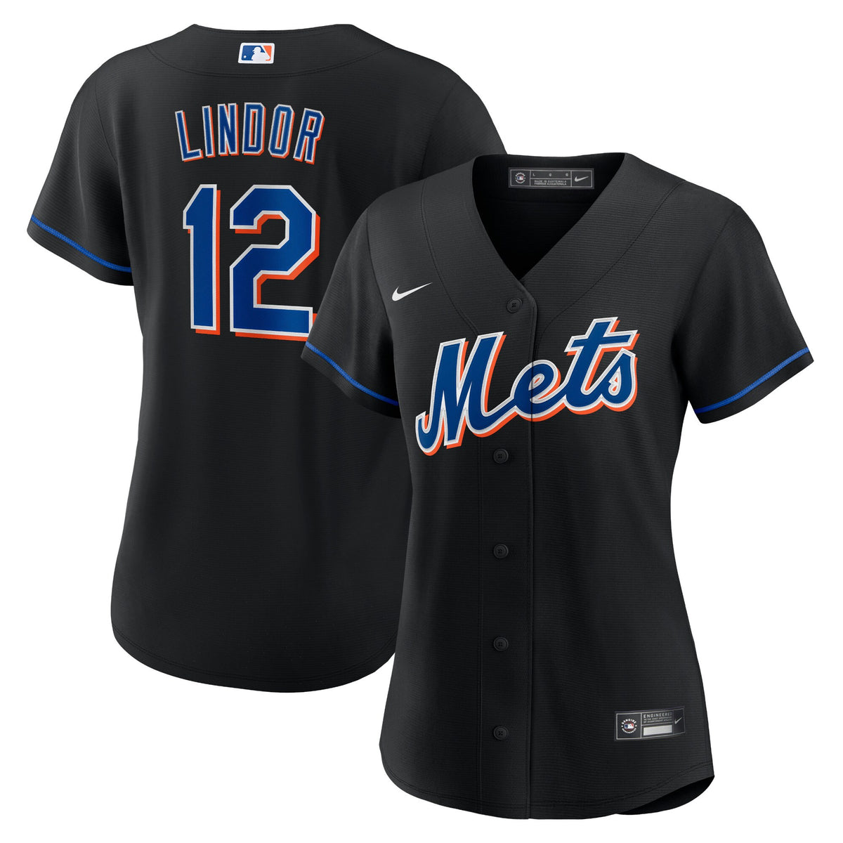 Francisco Lindor New York Mets black Alternate jersey