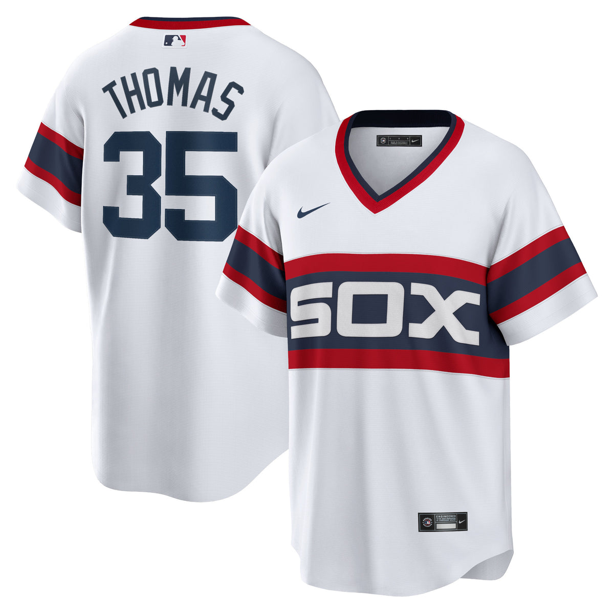 Frank Thomas Chicago White Sox white Cooperstown jersey