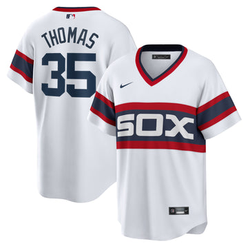 Frank Thomas Chicago White Sox white Cooperstown jersey