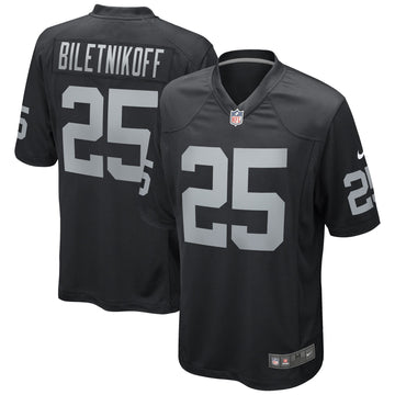 Fred Biletnikoff Las Vegas Raiders black Game jersey