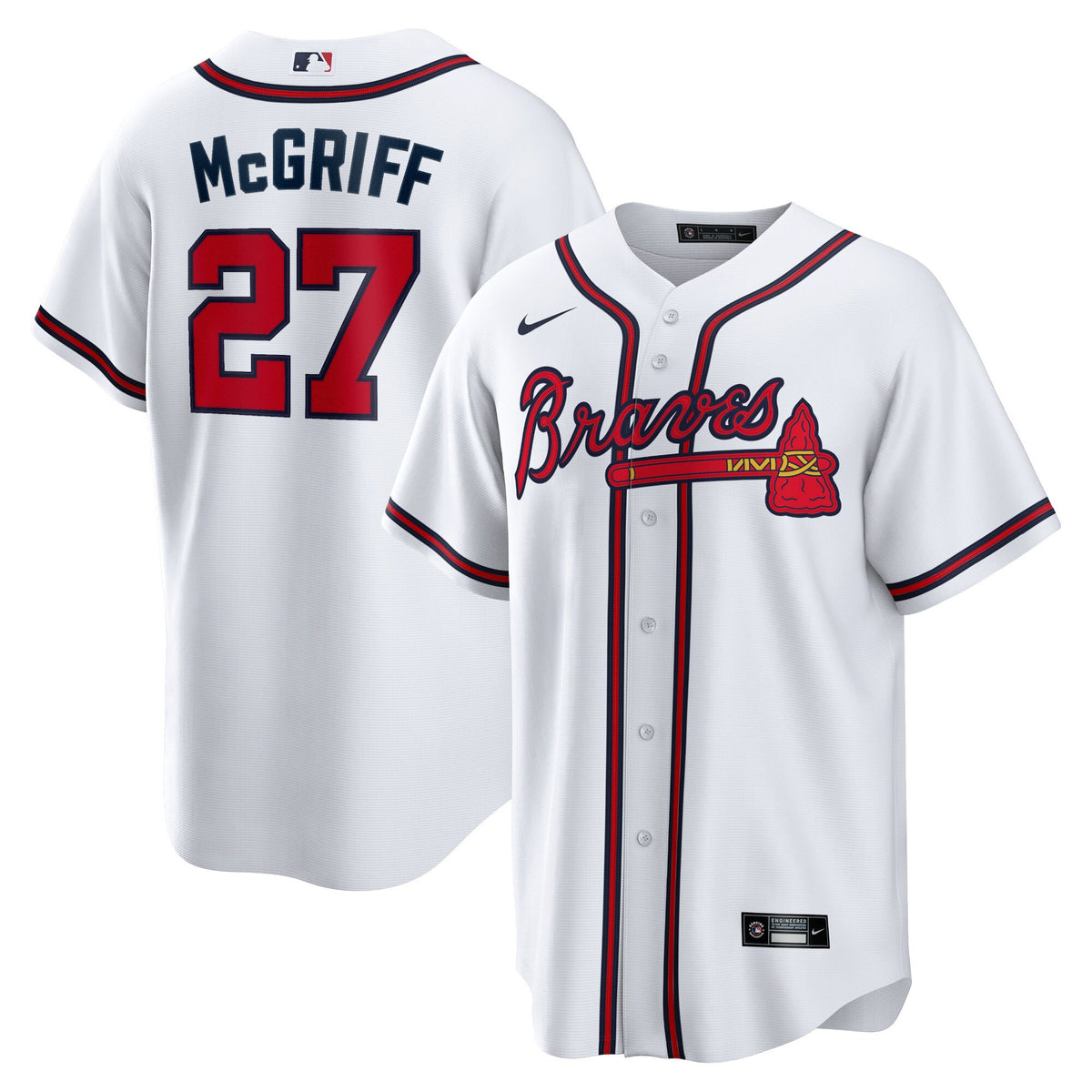Fred Mcgriff Atlanta Braves white jersey
