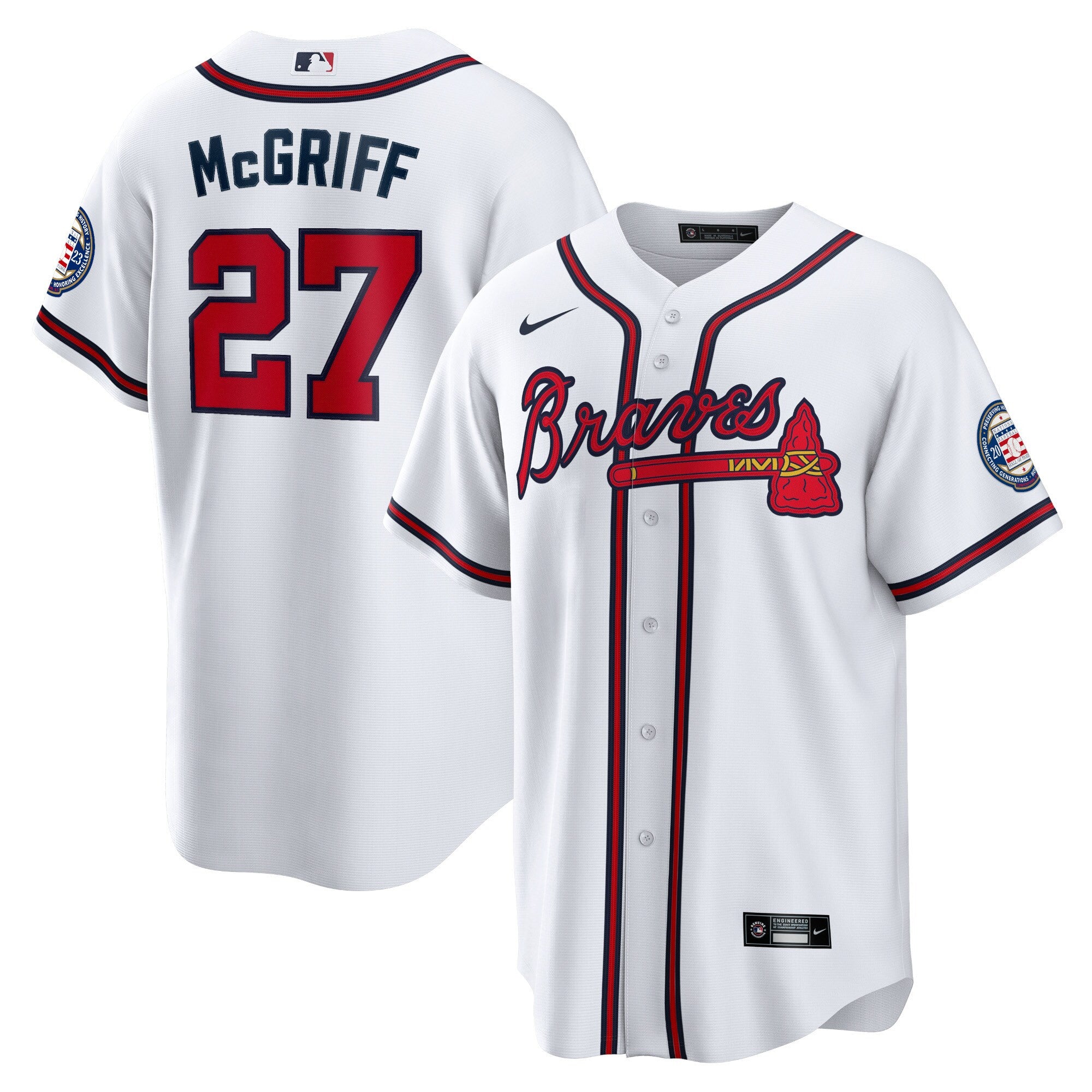 Fred Mcgriff Atlanta Braves white jersey