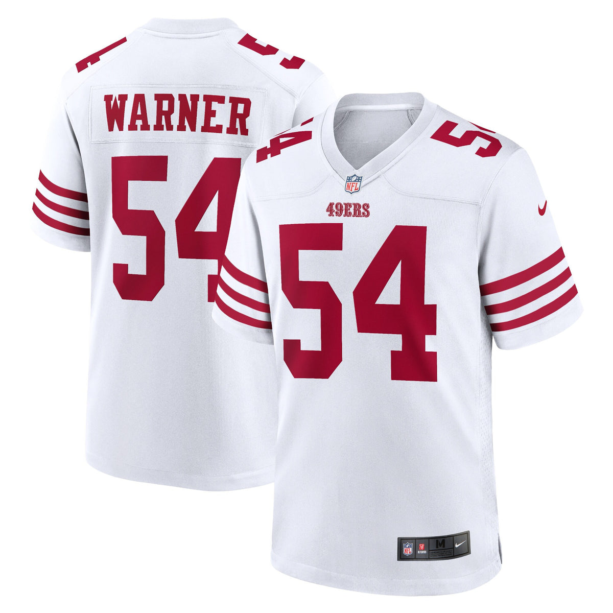 Fred Warner San Francisco 49ers white jersey