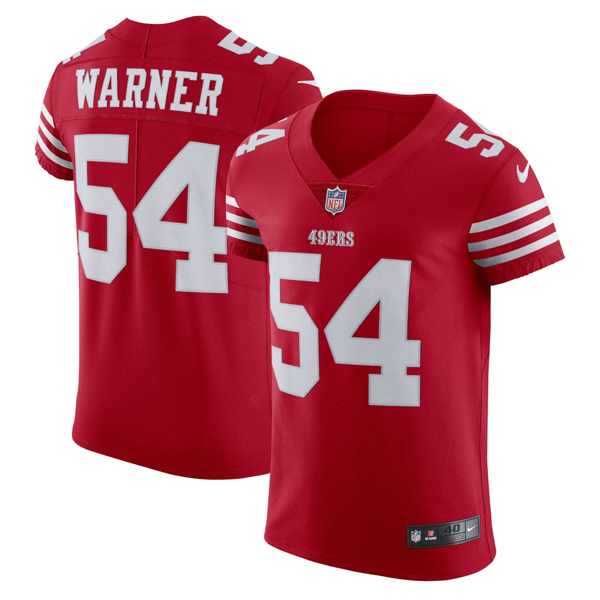 Fred Warner San Francisco 49ers scarlet Vapor jersey