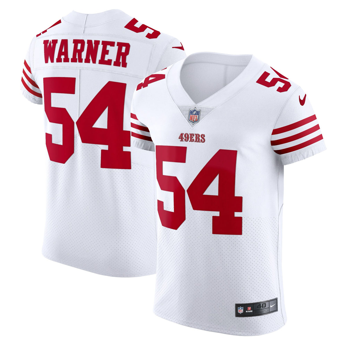 Fred Warner San Francisco 49ers white Vapor jersey