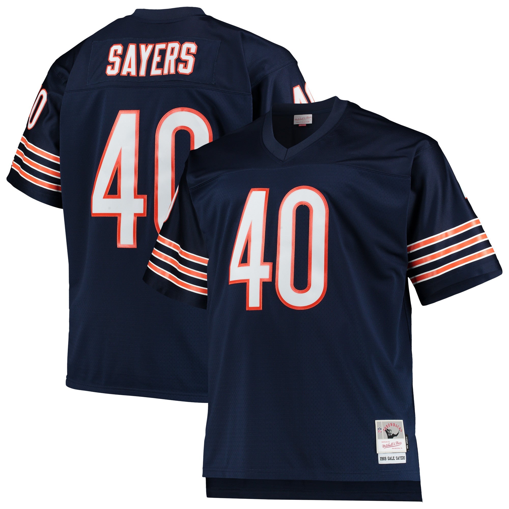 Gale Sayers Chicago Bears navy jersey