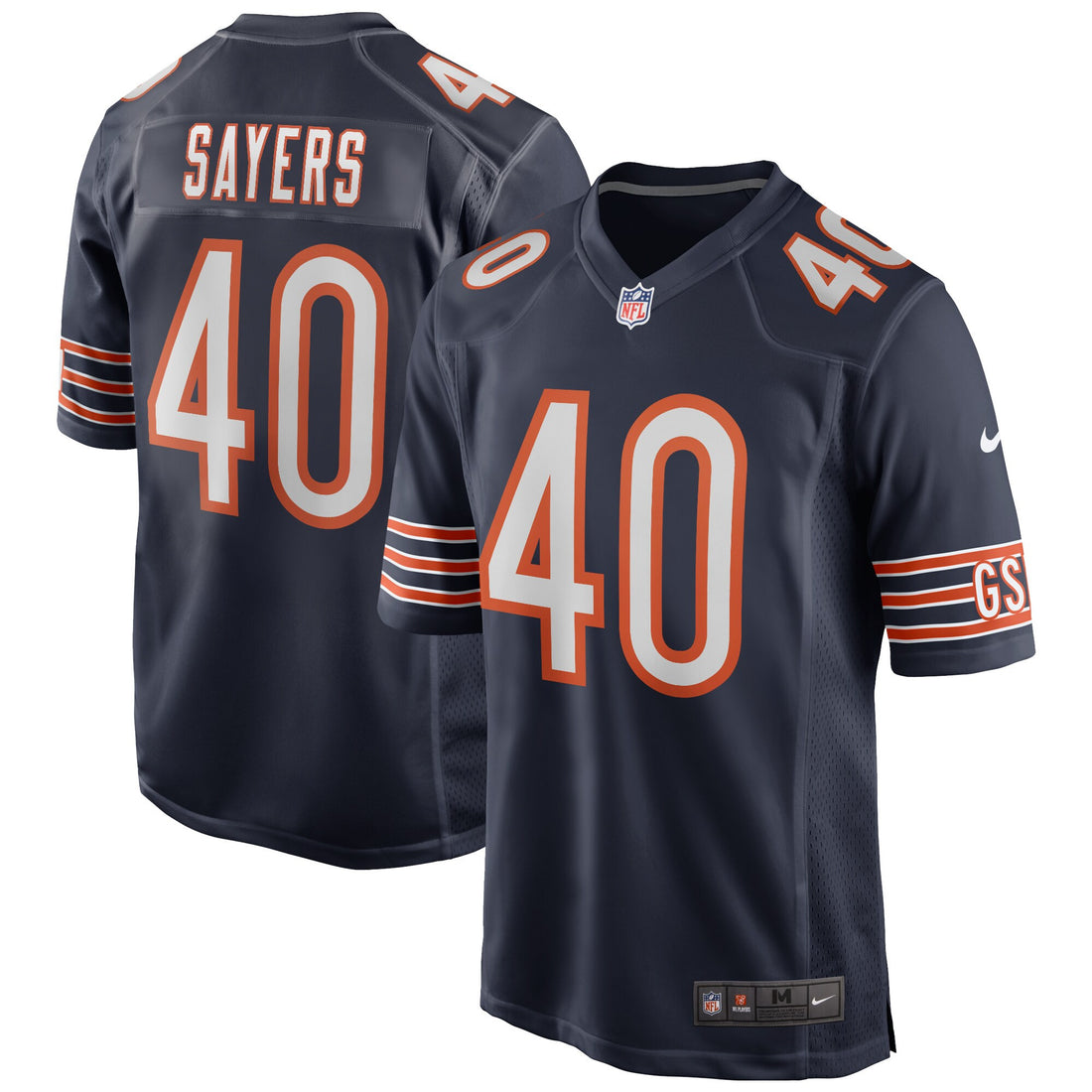 Gale Sayers Chicago Bears navy Game jersey