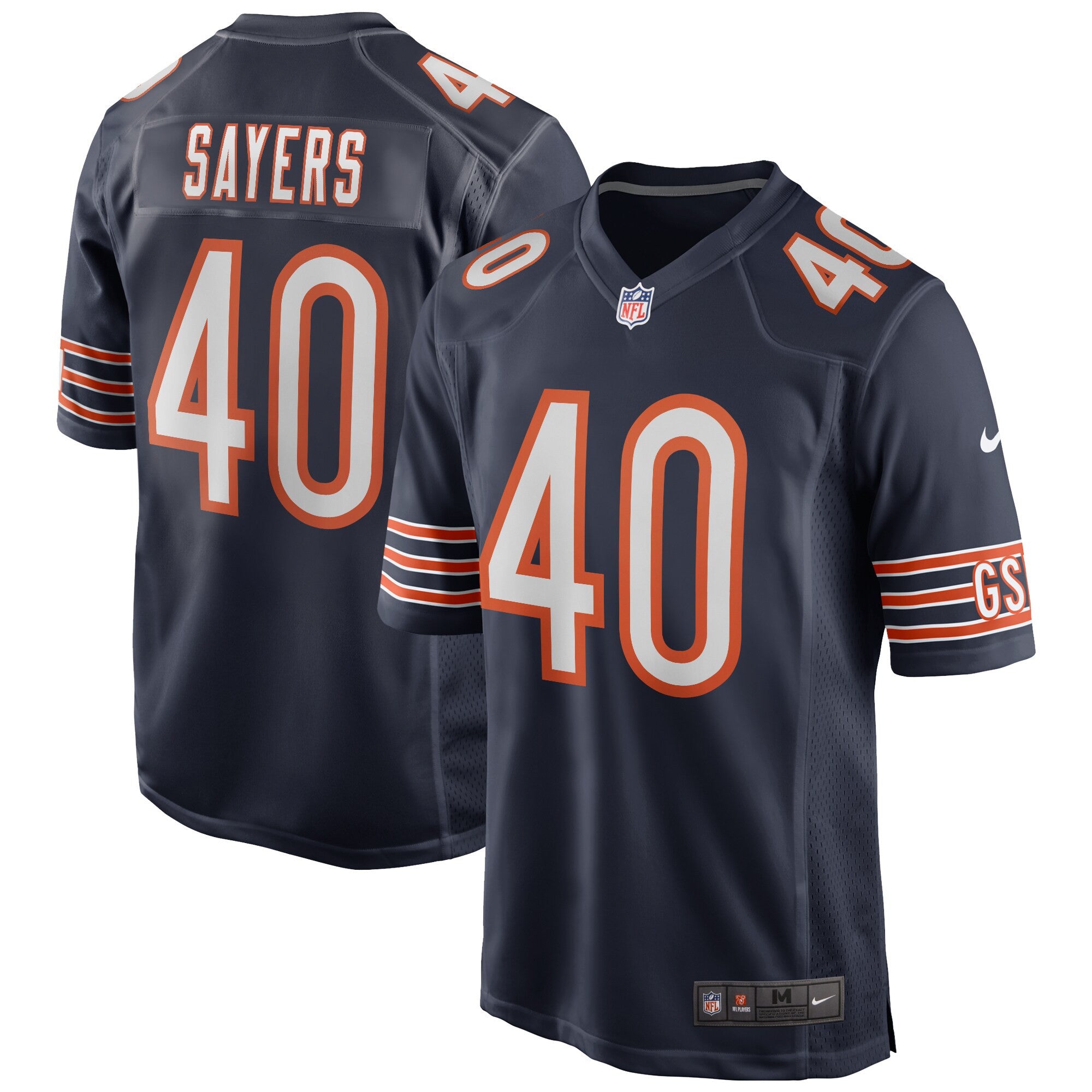 Gale Sayers Chicago Bears navy Game jersey