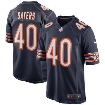 Gale Sayers Chicago Bears navy Game jersey