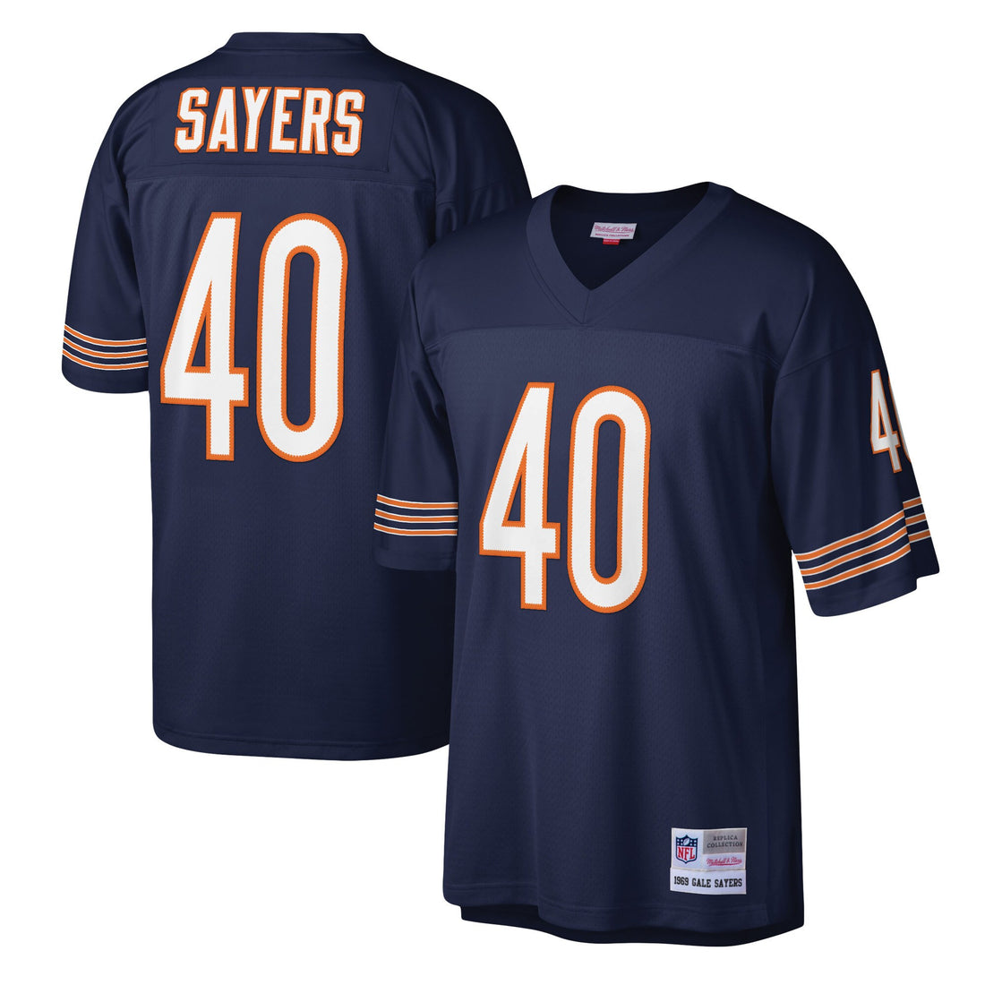 Gale Sayers Chicago Bears navy jersey