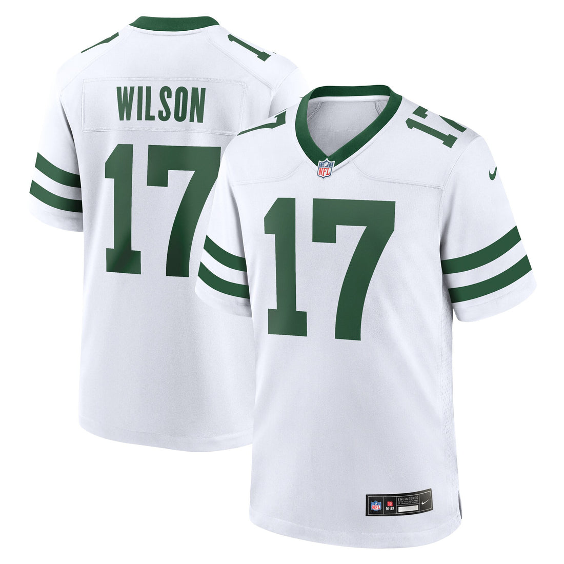 Garrett Wilson New York Jets white jersey