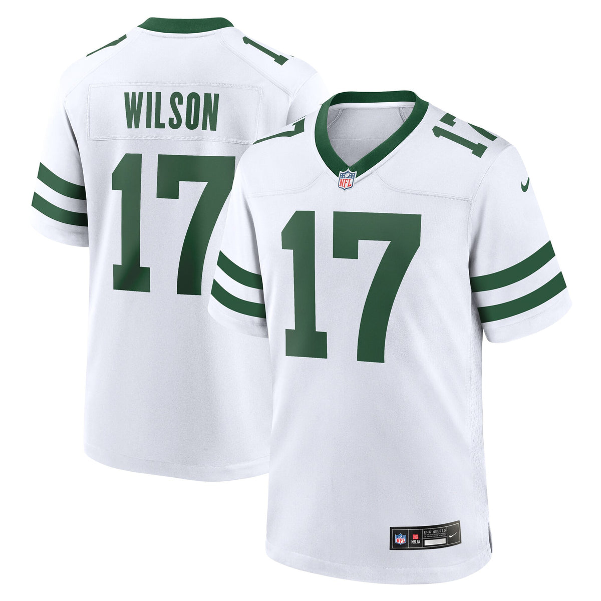 Garrett Wilson New York Jets white jersey