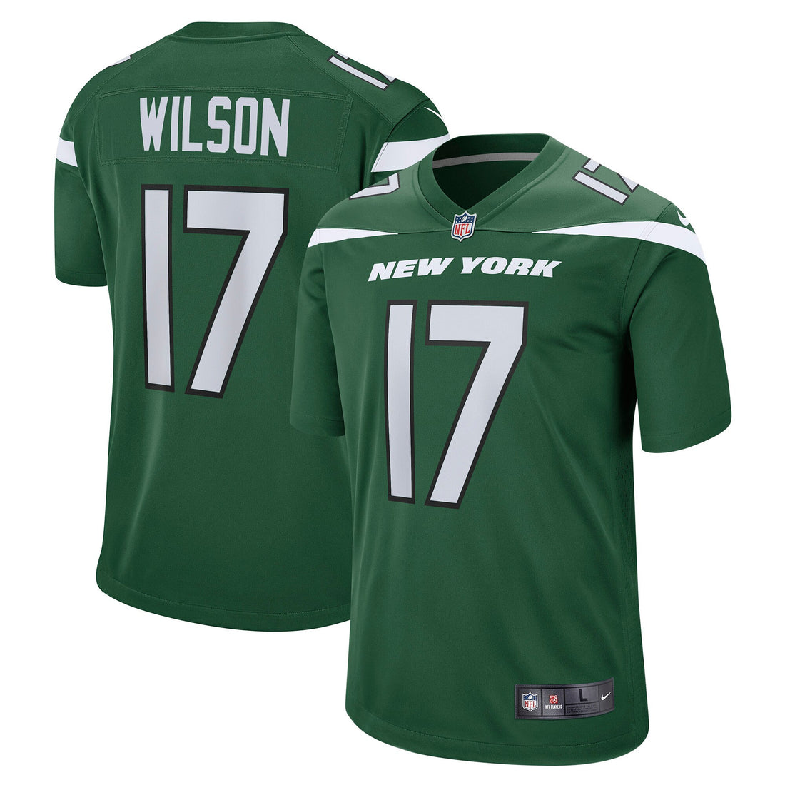 Garrett Wilson New York Jets green jersey