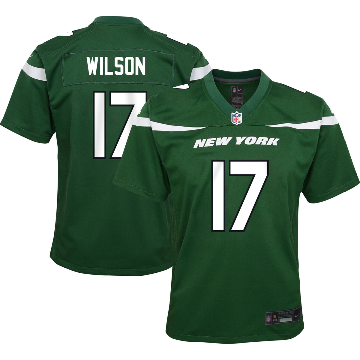 Garrett Wilson New York Jets green jersey