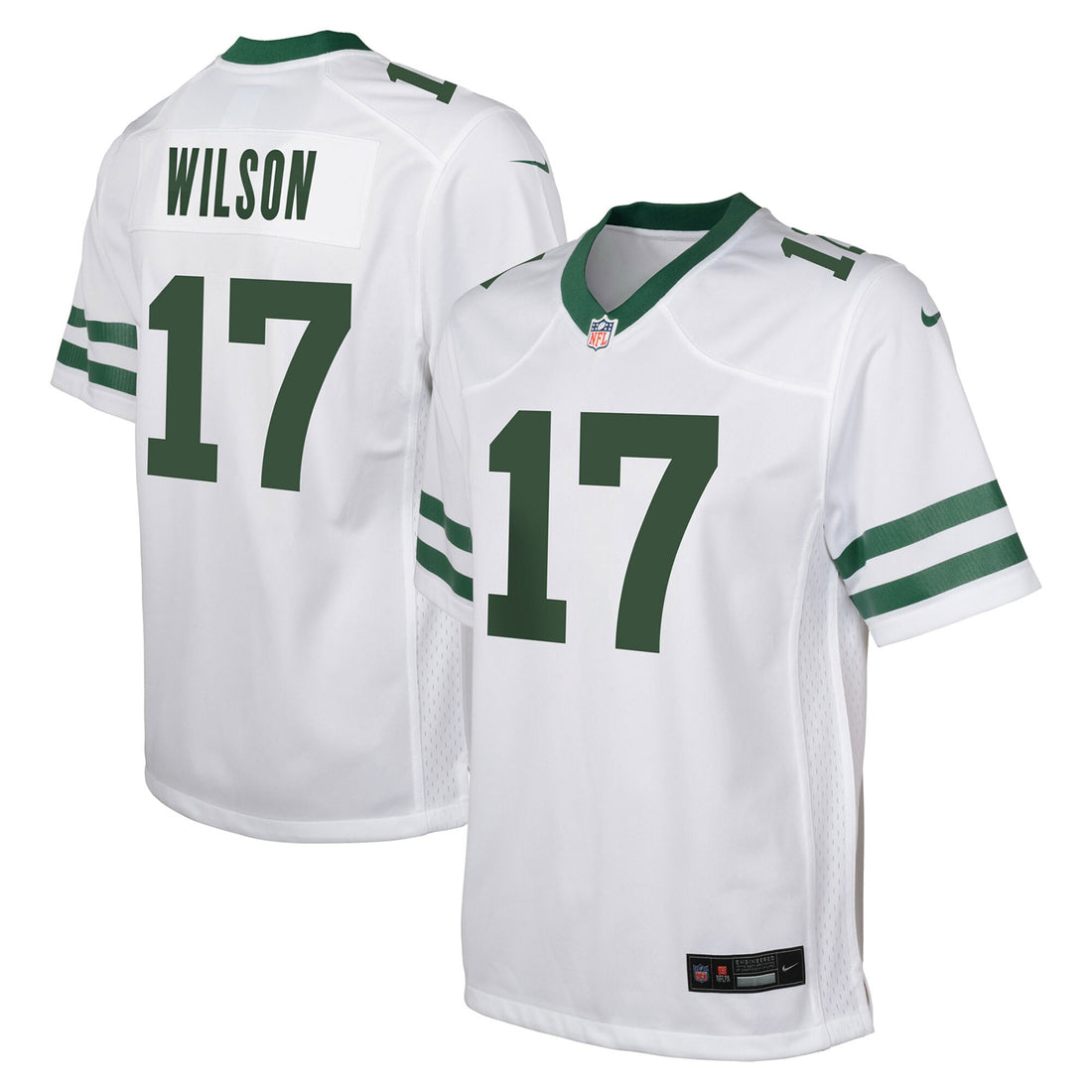 Garrett Wilson New York Jets white jersey