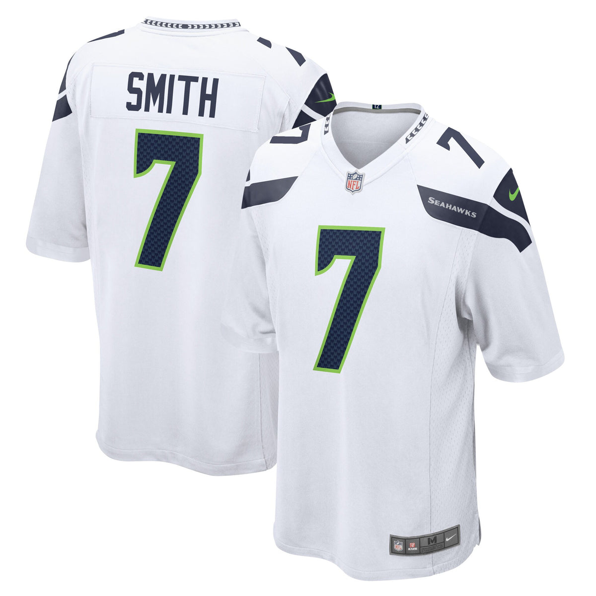 Geno Smith Seattle Seahawks white Game jersey