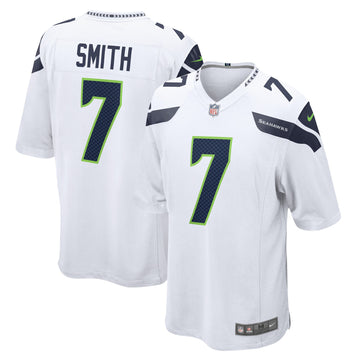 Geno Smith Seattle Seahawks white Game jersey