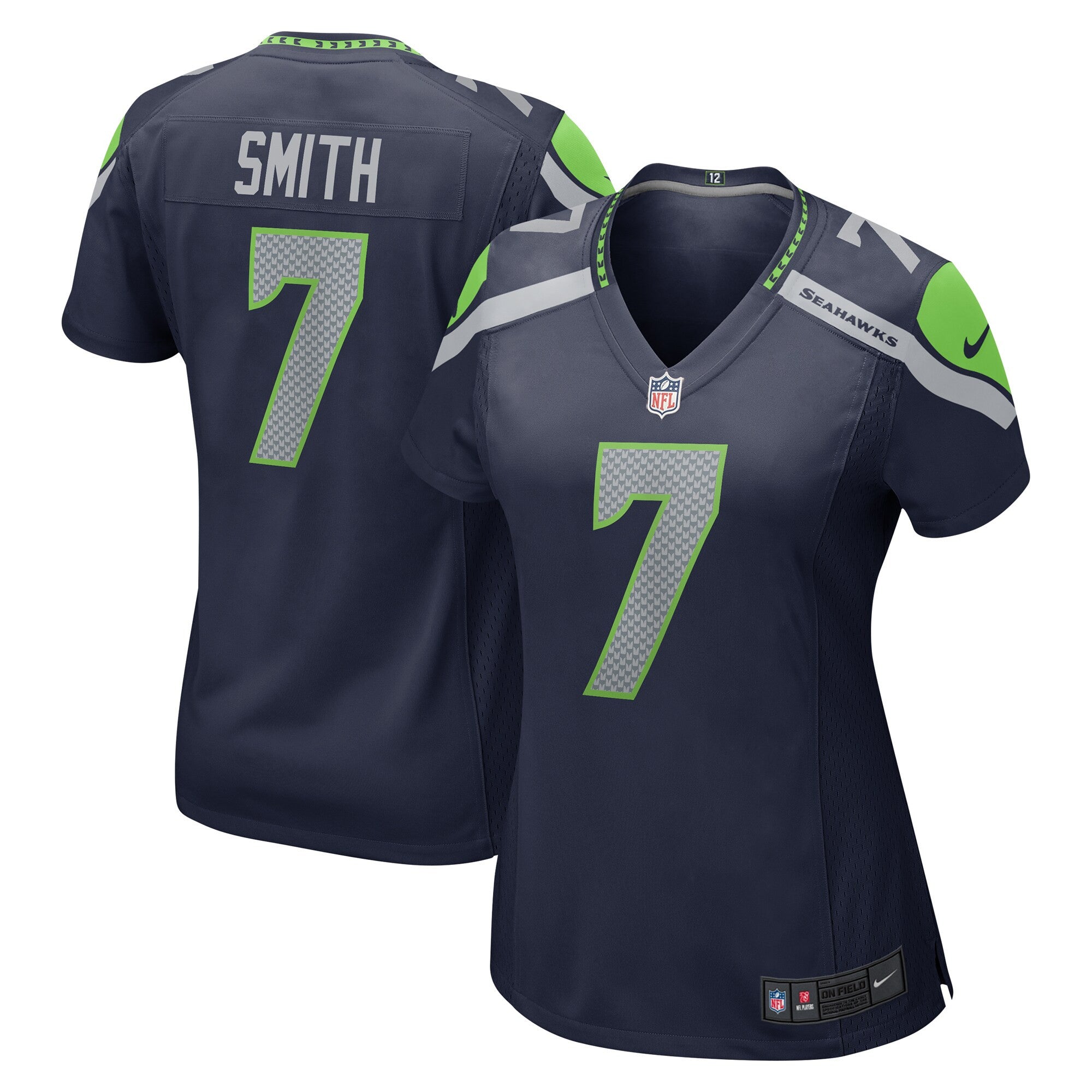 Geno Smith Seattle Seahawks navy jersey